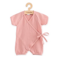 Dojčenský letný mušelínový overal New Baby pink