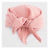 Detská letná mušelínová šatka so šiltom New Baby pink