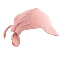 Detská letná mušelínová šatka so šiltom New Baby pink