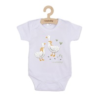 Detské body s potlačou New Baby Husičky - krátky rukáv