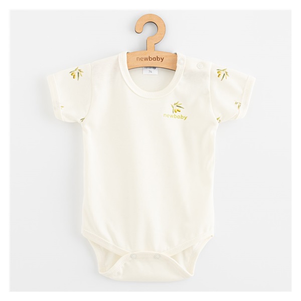 Dojčenské body s krátkym rukávom z organickej bavlny New Baby Olivy