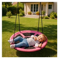 Hojdací kruh bocianie hniezdo 100 cm Baby Mix ružový