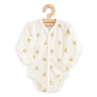 Dojčenské celorozopínacie body s dlhým rukávom z organickej bavlny New Baby Olivy