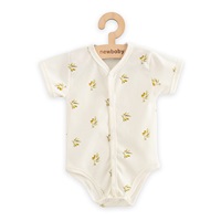 Dojčenské celorozopínacie body s krátkym rukávom z organickej bavlny New Baby Olivy