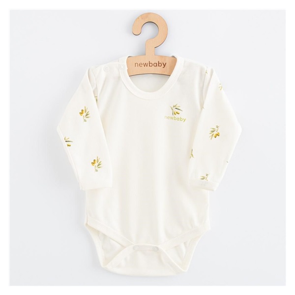 Dojčenské body s dlhým rukávom z organickej bavlny New Baby Olivy