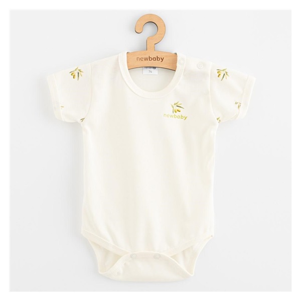 Dojčenské body s krátkym rukávom z organickej bavlny New Baby Olivy