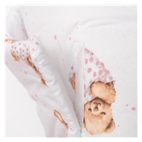 Detská zavinovačka New Baby Sweet teddy bear 80x80 cm pink