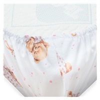 Bavlnené prestieradlo do postieľky New Baby Sweet teddy bear 120x60 cm pink