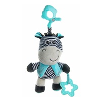 BAZÁRIK Edukačná hrajúca plyšová hračka s klipom Baby Mix zebra