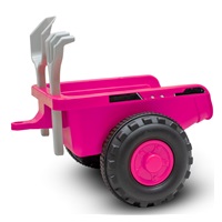 Dětské odrážedlo traktor s vlečkou a náradim Baby Mix Benny ružový