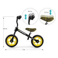 Detský balančný bicykel Milly Mally Dragon black