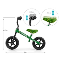 Detský balančný bicykel Milly Mally Dragon green