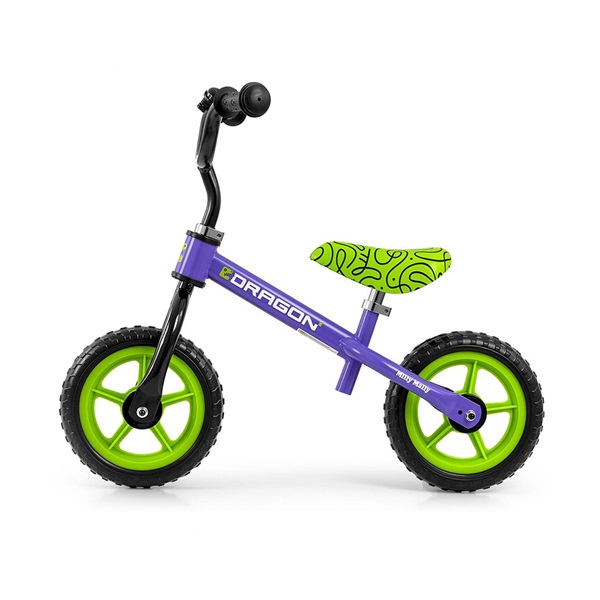 Detský balančný bicykel Milly Mally Dragon violet