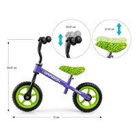 Detský balančný bicykel Milly Mally Dragon violet