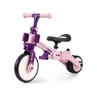 Detská trojkolka 5v1 Milly Mally Optimus Max s vodiacou tyčou pink