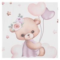 Prebaľovacia podložka Baby Mix Medvedík 47x70cm ružová