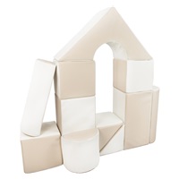 Penové kocky-obria stavebnica 11 ks white-cappuccino
