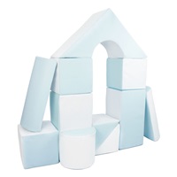 Penové kocky-obria stavebnica 11 ks white-blue