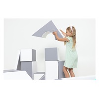 Penové kocky-obria stavebnica 11 ks white-baby blue-grey