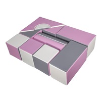 Penové kocky-obria stavebnica 11 ks white-light pink-grey