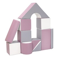 Penové kocky-obria stavebnica 11 ks white-grey-purple