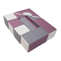 Penové kocky-obria stavebnica 11 ks white-grey-purple