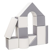 Penové kocky-obria stavebnica 11 ks white-grey