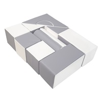 Penové kocky-obria stavebnica 11 ks white-grey