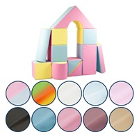 Penové kocky-obria stavebnica 11 ks pink-blue-yellow (pastel)