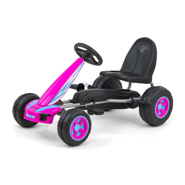 Detská šliapacia motokára Go-kart Milly Mally Viper ružová(poškodený obal)