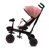 BAZÁRIK Detská trojkolka Baby Mix Peony EVA ružová