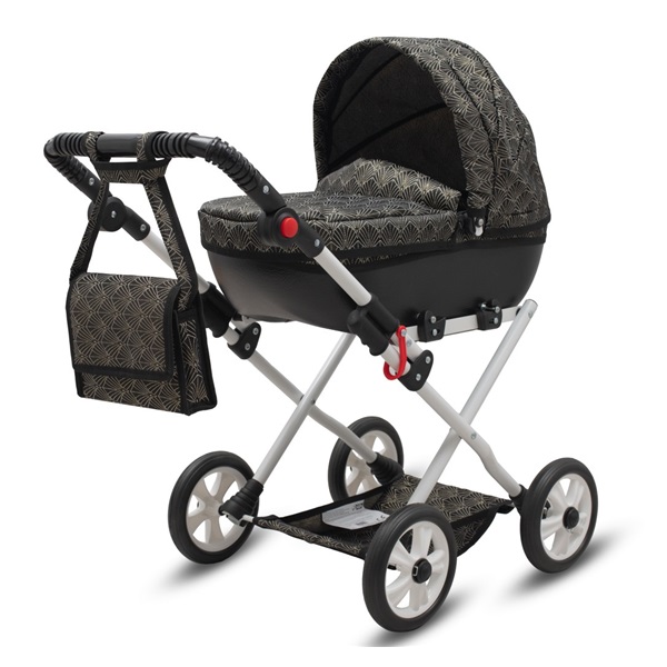 Luxusný detský kočík pre bábiky New Baby COMFORT zlato-čierny