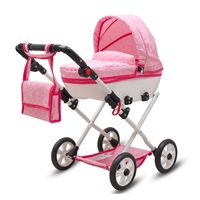 Luxusný detský kočík pre bábiky New Baby COMFORT ružový