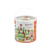 Drevené kocky pre deti Viga 80 dielov