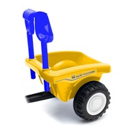 Detské odrážadlo traktor s vlečkou a náradim Baby Mix New Holland žltý  (Zánovný)