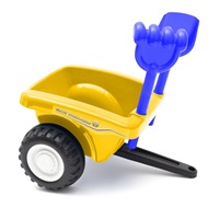Detské odrážadlo traktor s vlečkou a náradim Baby Mix New Holland žltý  (Zánovný)