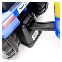Detské odrážadlo traktor s vlečkou a náradim Baby Mix New Holland žltý  (Zánovný)