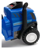 Detské odrážadlo traktor s vlečkou a náradim Baby Mix New Holland žltý  (Zánovný)