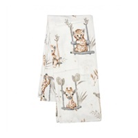 Flanelová plienka s potlačou New Baby ZOO beige