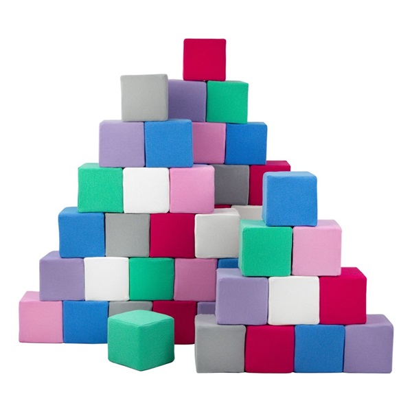 Penové kocky-sada 45 veľkých penových kociek Pyramída uni