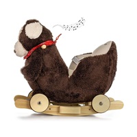 Hojdací psík s melódiou a kolieskami Milly Mally Polly Plus Brown Dog