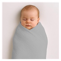 Mušelínová detská deka New Baby 70x100 cm grey