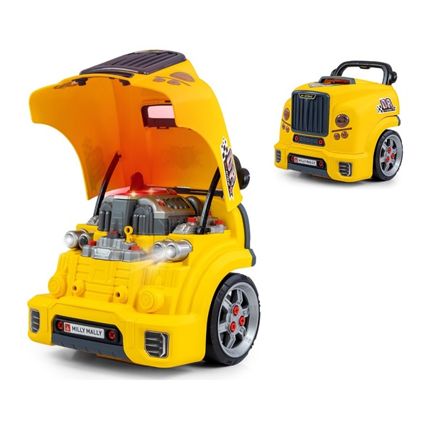 Realistický model prednej časti auta s otváracou kapotou Milly Mally N-GINE yellow