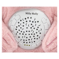 Plyšový zaspávačik medvedík s projektorom Milly Mally Bear pink