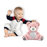 Plyšový zaspávačik medvedík s projektorom Milly Mally Bear pink