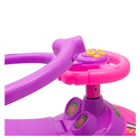 Detské odrážadlo s vodiacou tyčou 3v1 Baby Mix Mega Car ružové (Poškodený obal)