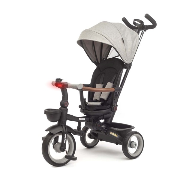 Luxusná detská trojkolka s osvetlením Milly Mally Twinkle grey