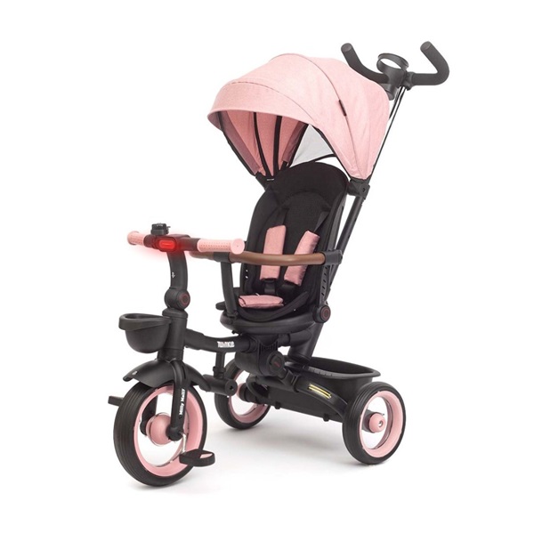 Luxusná detská trojkolka s osvetlením Milly Mally Twinkle pink