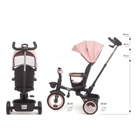 Luxusná detská trojkolka s osvetlením Milly Mally Twinkle pink