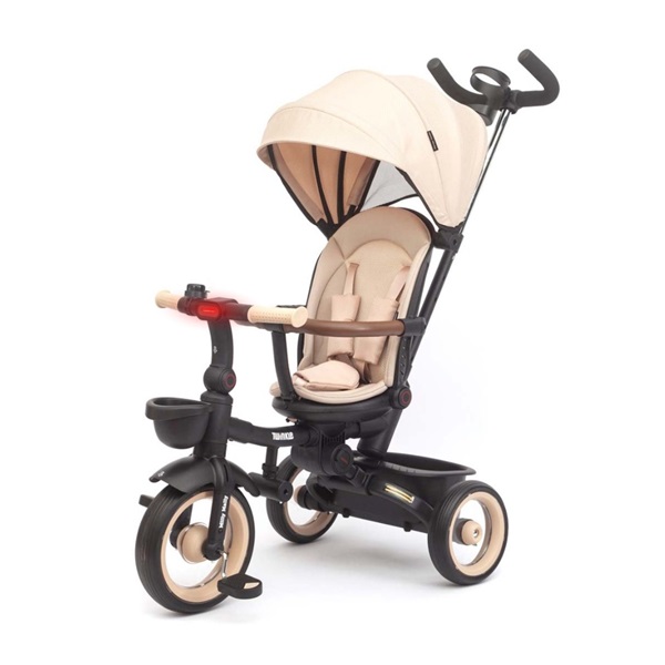 Luxusná detská trojkolka s osvetlením Milly Mally Twinkle beige